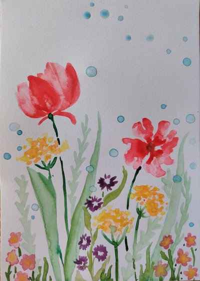 Apprenez à dessiner des fleurs à l'aquarelle._Saint-Étienne-de-Tinée