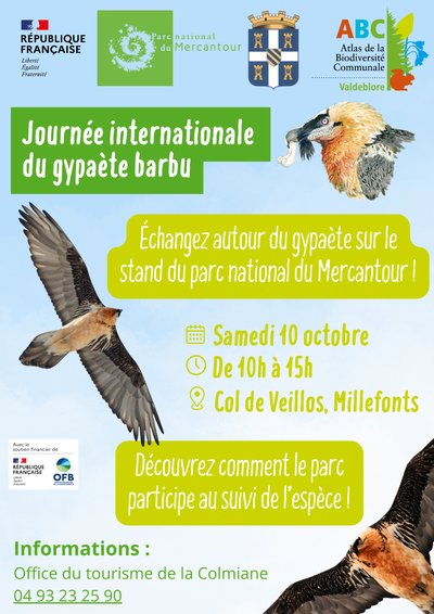 Journée Internationale du GYPAÈTE BARBU avec le Parc National du Mercantour;_Valdeblore