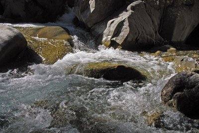 Remous dans le torrent de la Chasse dans le vallon de Chasse.