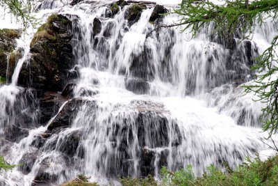 La cascata all'imbocco del Pian del Valasco