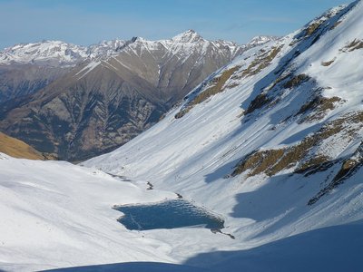 Les Terres Pleines (Jausiers), couverture neigeuse automnale