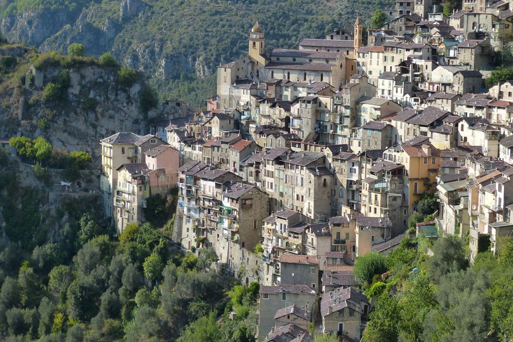 Toits et façades du village de Saorge