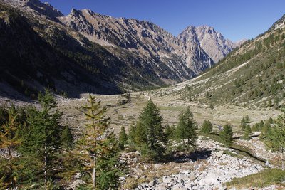 Panorama su Pian della Casa dal Rifugio Regina Elena