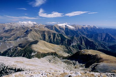 Panorama verso est dalla Rocca dell'Abisso