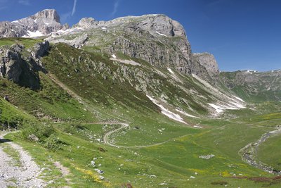 Panorama su Pian Marchisio, Cima delle Saline e Cima delle Masche