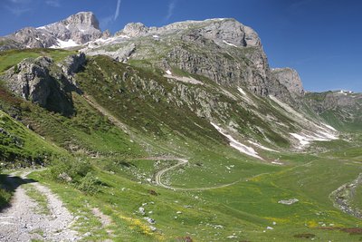 Panorama su Pian Marchisio, Cima delle Saline e Cima delle Masche